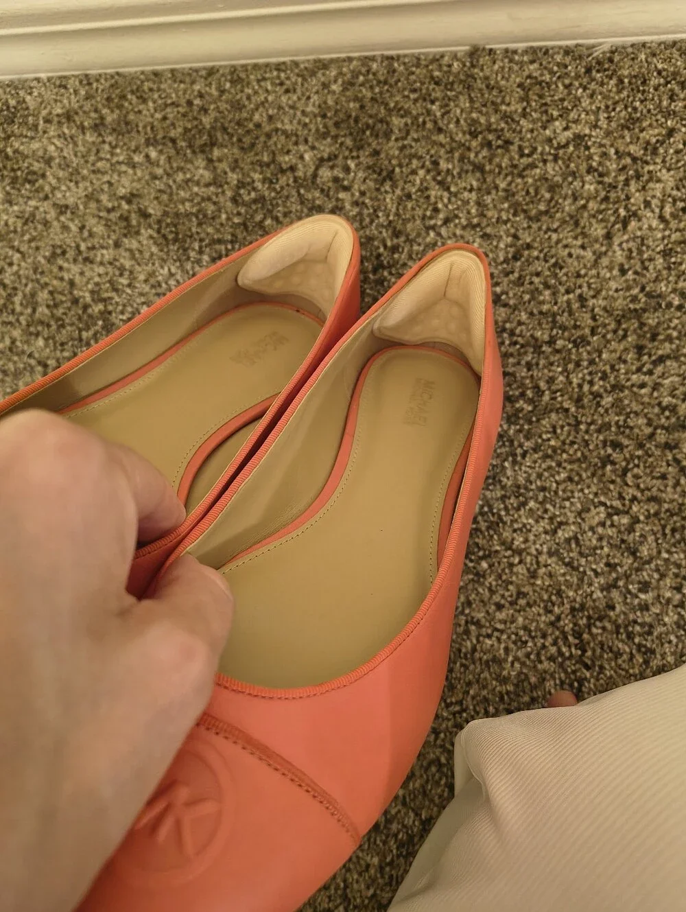 Michael Kors Leather Coral Flats Size 9